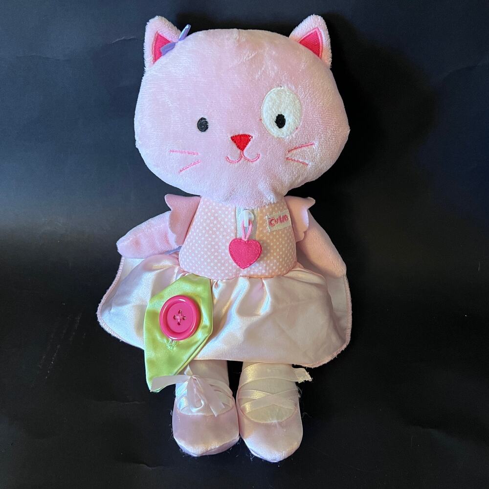 Kids Preferred Pink Ballerina Kitty Cat Lovey Plush Tutu‎ Cutie Sensory Toy
